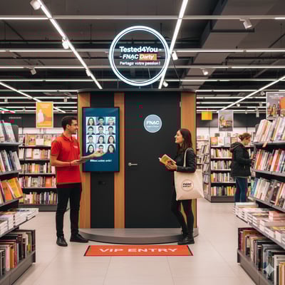 Exemple de vidéo box dans un magasin, commerce, retail